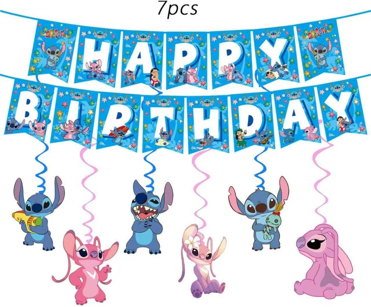 88PCS For Stitch Party Supplies 6 Hanging Swirls 20 Napkins - KROCEUS Official Imagery - 5