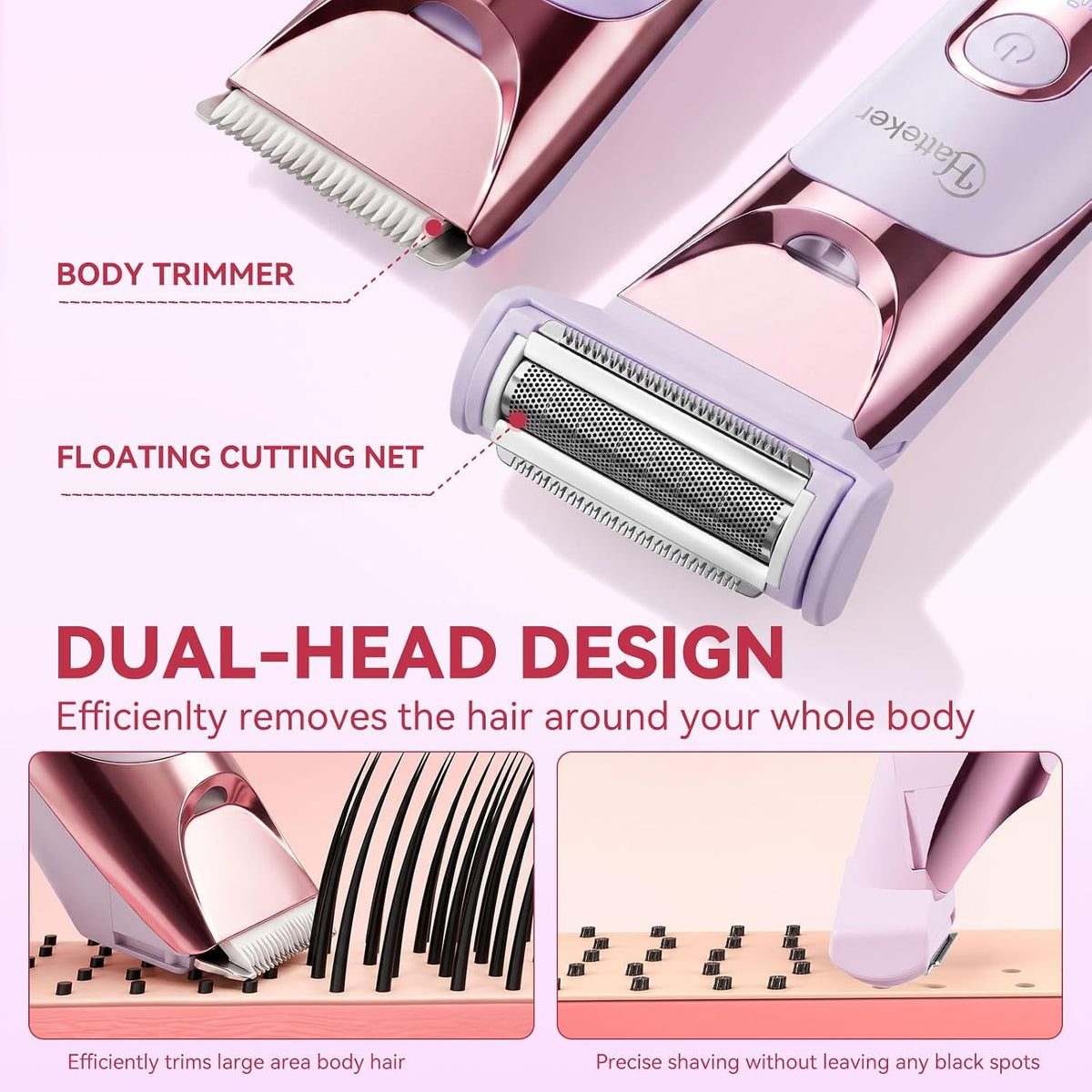 Hatteker Bikini Trimmer for Women 4 in 1 Dual Head Women s - Hatteker Official Imagery - 4