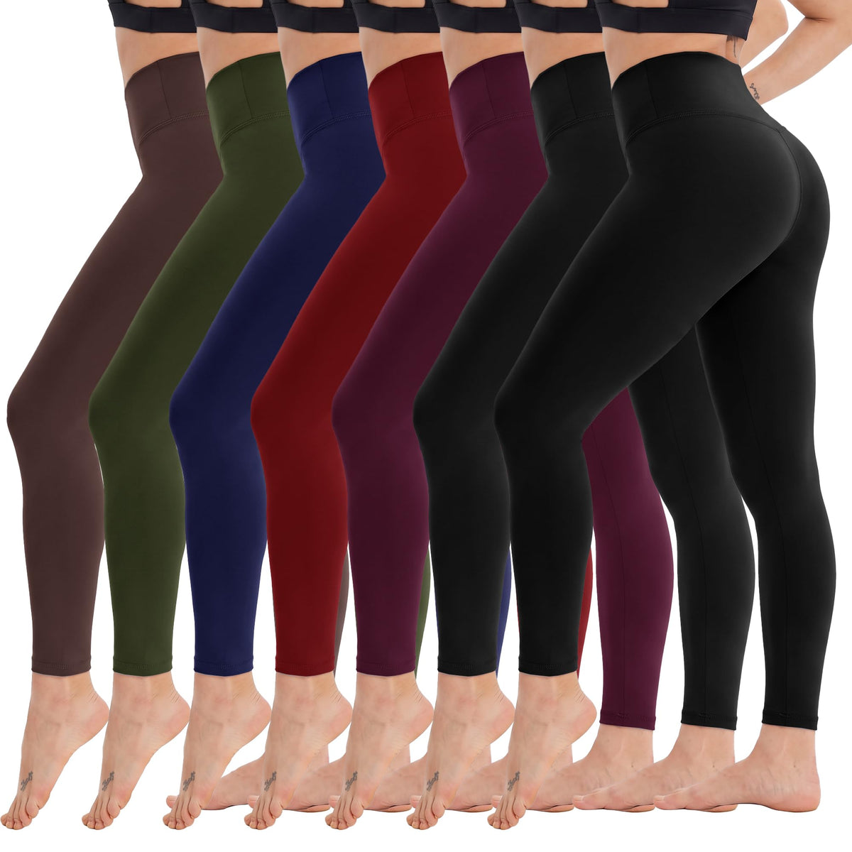 TNNZEET 7 Pack Leggings for Women - TNNZEET Official Imagery - 2