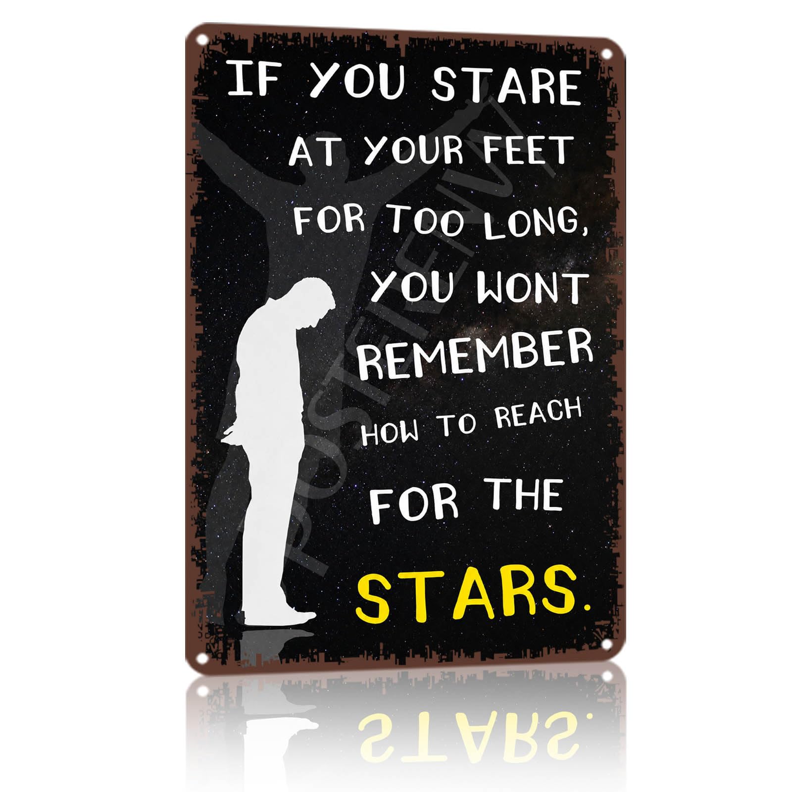 8x12 Inch Aluminum Metal Sign, Inspirational Wall Art Decor, - Product Imagery