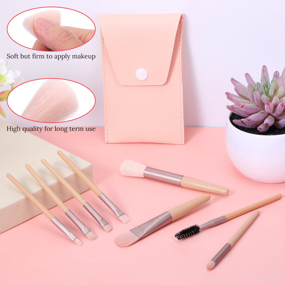 20 Sets Travel Makeup Brush Set Bulk Make up Brushes Angled - Giloaou Official Imagery - 5
