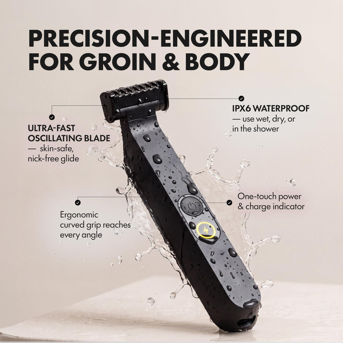 Aberlite Flex Groin Body Trimmer for Men Cordless Ball - Aberlite Official Imagery - 3