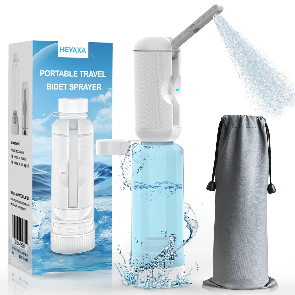 HEYAXA Portable Bidet with High Pressure Rechargeable Travel - HEYAXA Official Imagery - 2