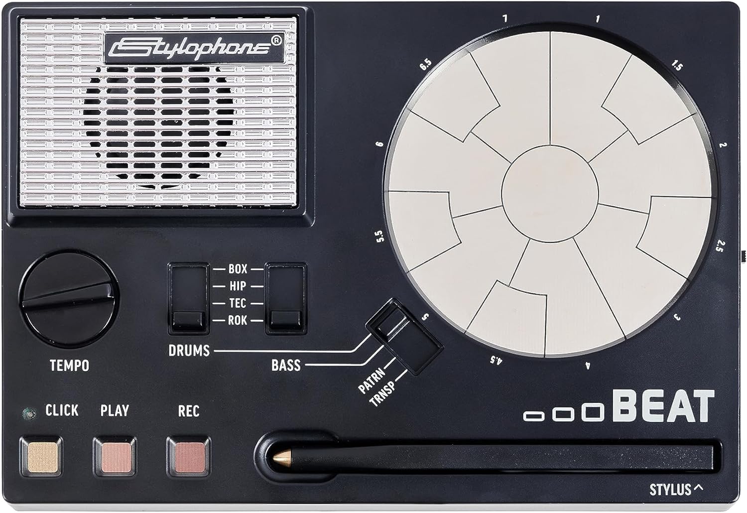 Stylophone Beat - Compact Stylus Drum Machine | 4 Drum Kits & 4 B - Stylophone Official Product View 3