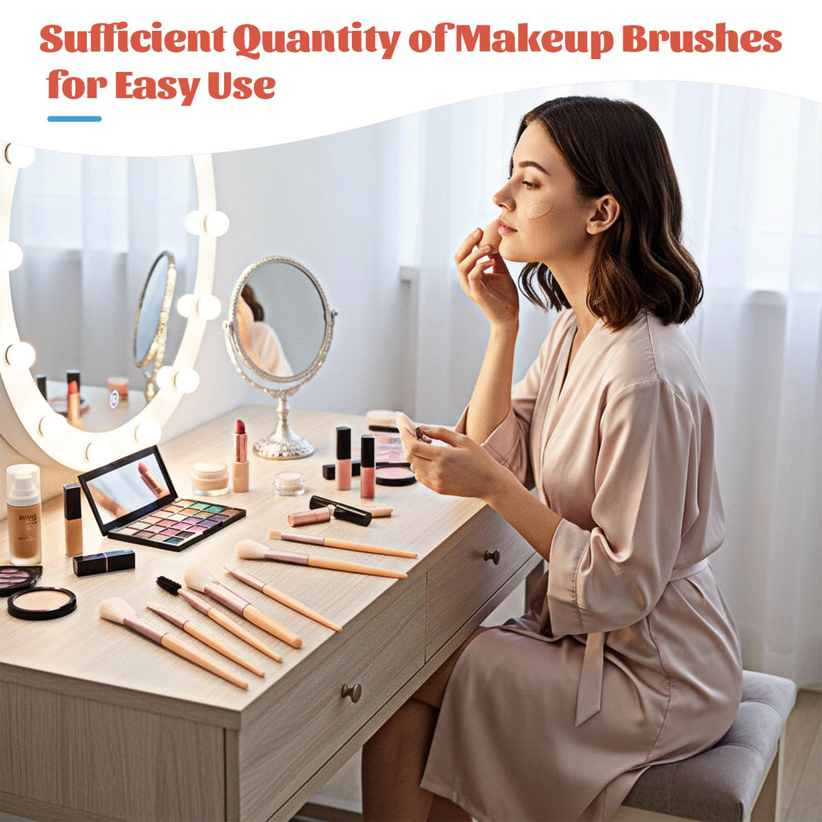 24 Sets Travel Makeup Brush Set Bulk Mini Face Makeup - Oqqlin Official Imagery - 6