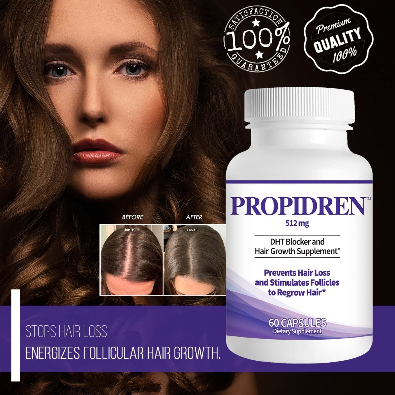 Propidren DHT Blocker Hair Growth Pills To Stop Hair Loss - Pronexa Official Imagery - 6