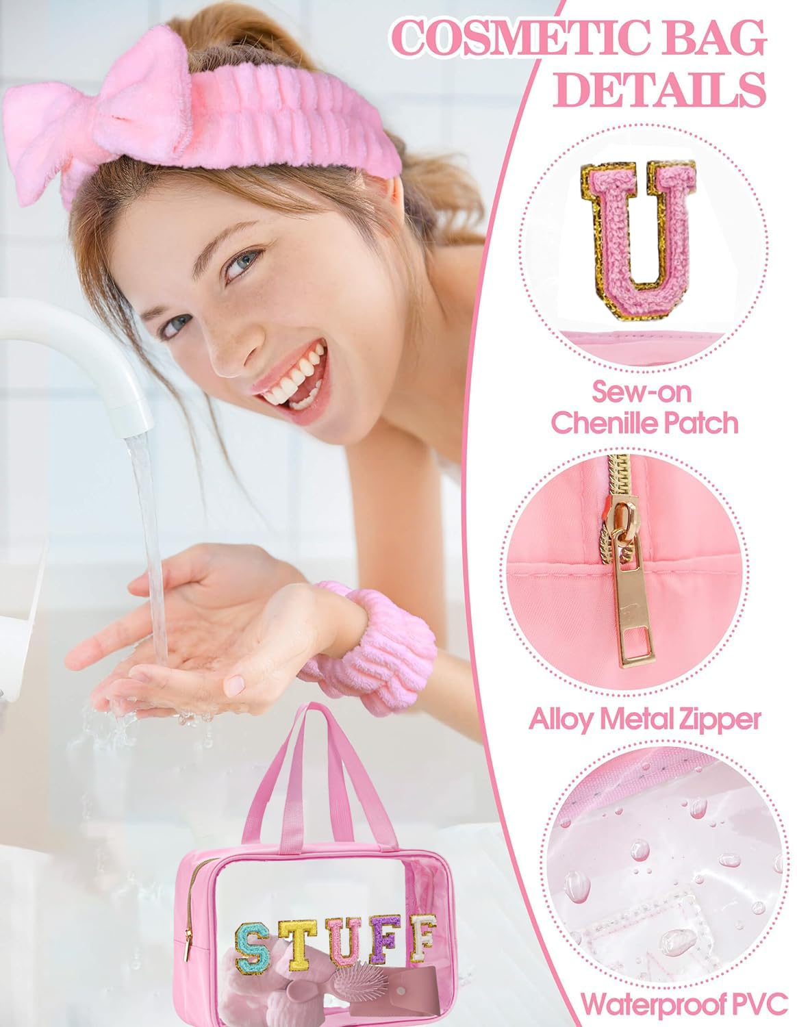 Makeup Gift Set for Beginners with Bag Brushes Comb Headband - wepgjwmao Official Imagery - 5