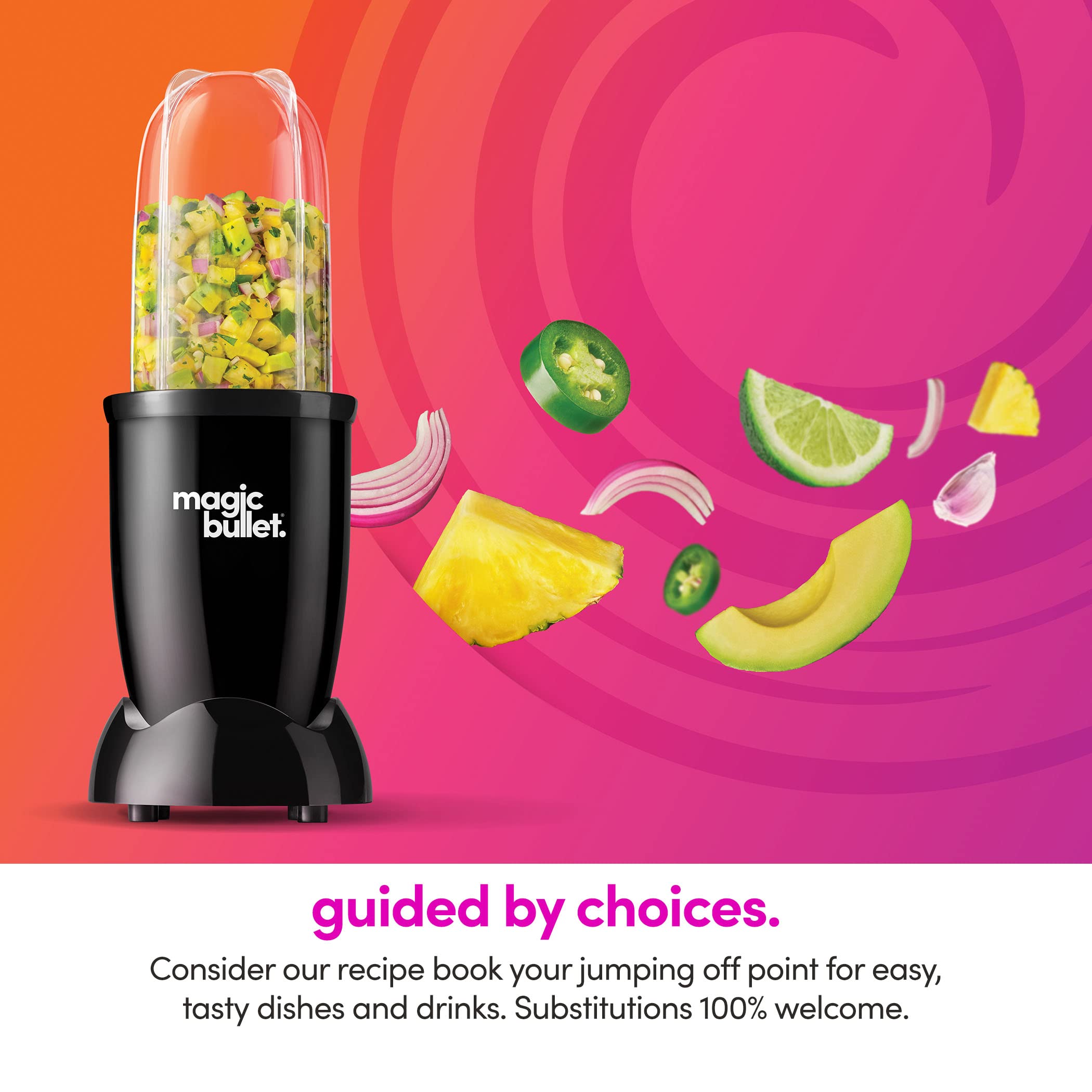 magic bullet Blender, Small, Black, 11 Piece Set by Magic Bullet - Angle View 6