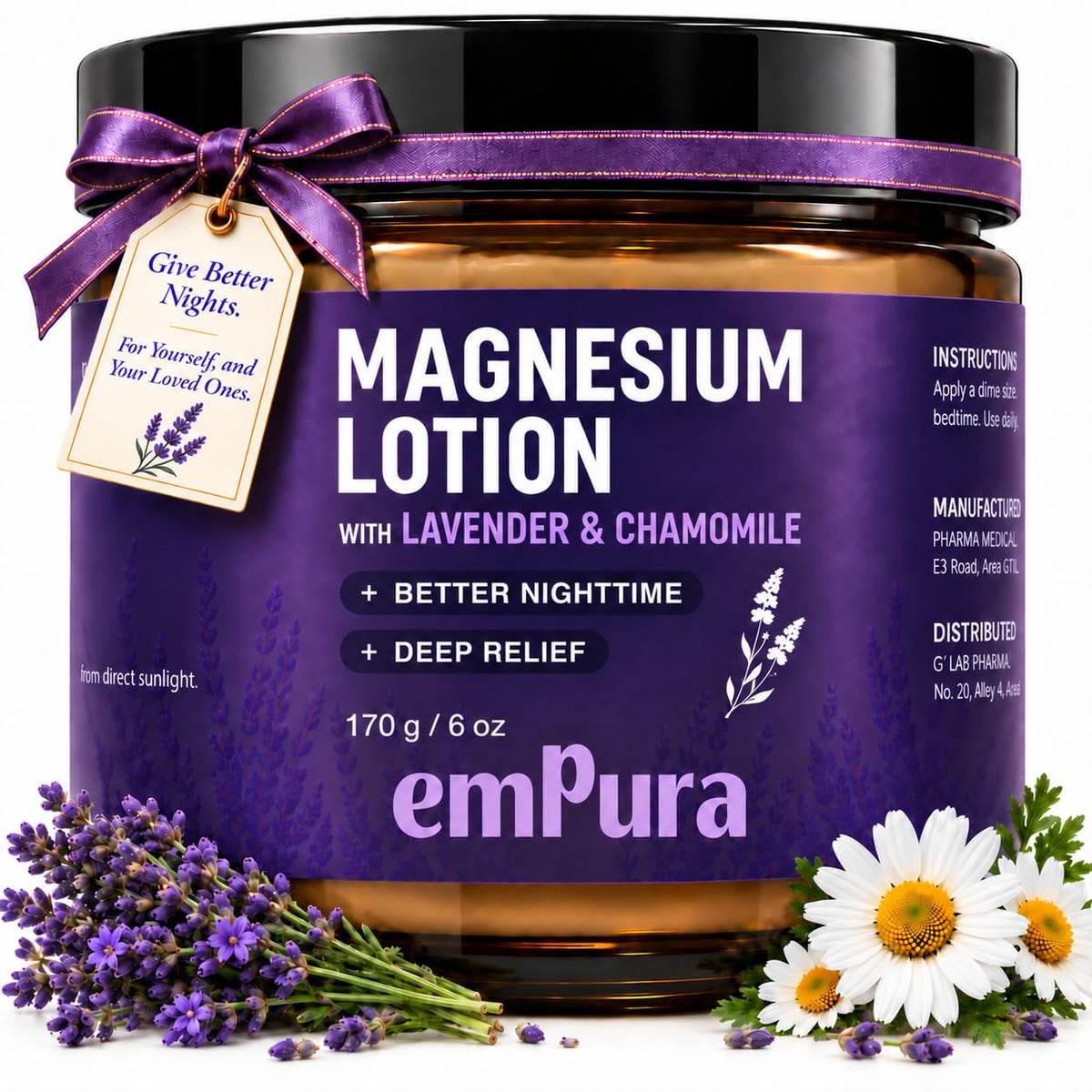 EMPURA Lavender Magnesium Lotion Relaxing Gifts for Women 6 - EMPURA Official Imagery - 2