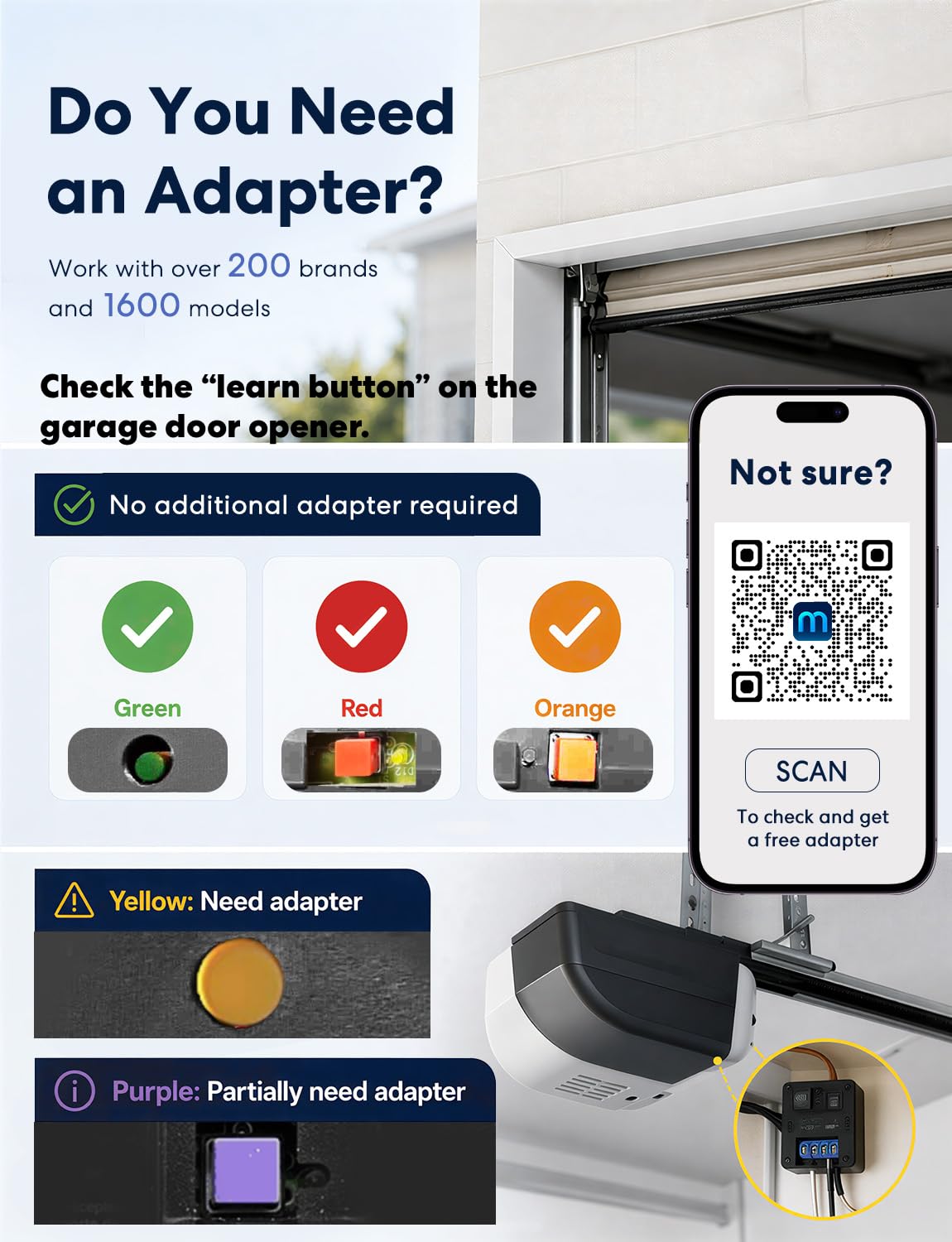 meross Smart Garage Door Opener Remote Work with HomeKit, Alexa a - meross Official Product View 4