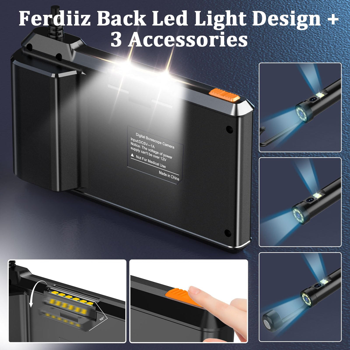 Dual Lens Endoscope with Light Endoscope Camera with Light - Ferdiiz Official Imagery - 6