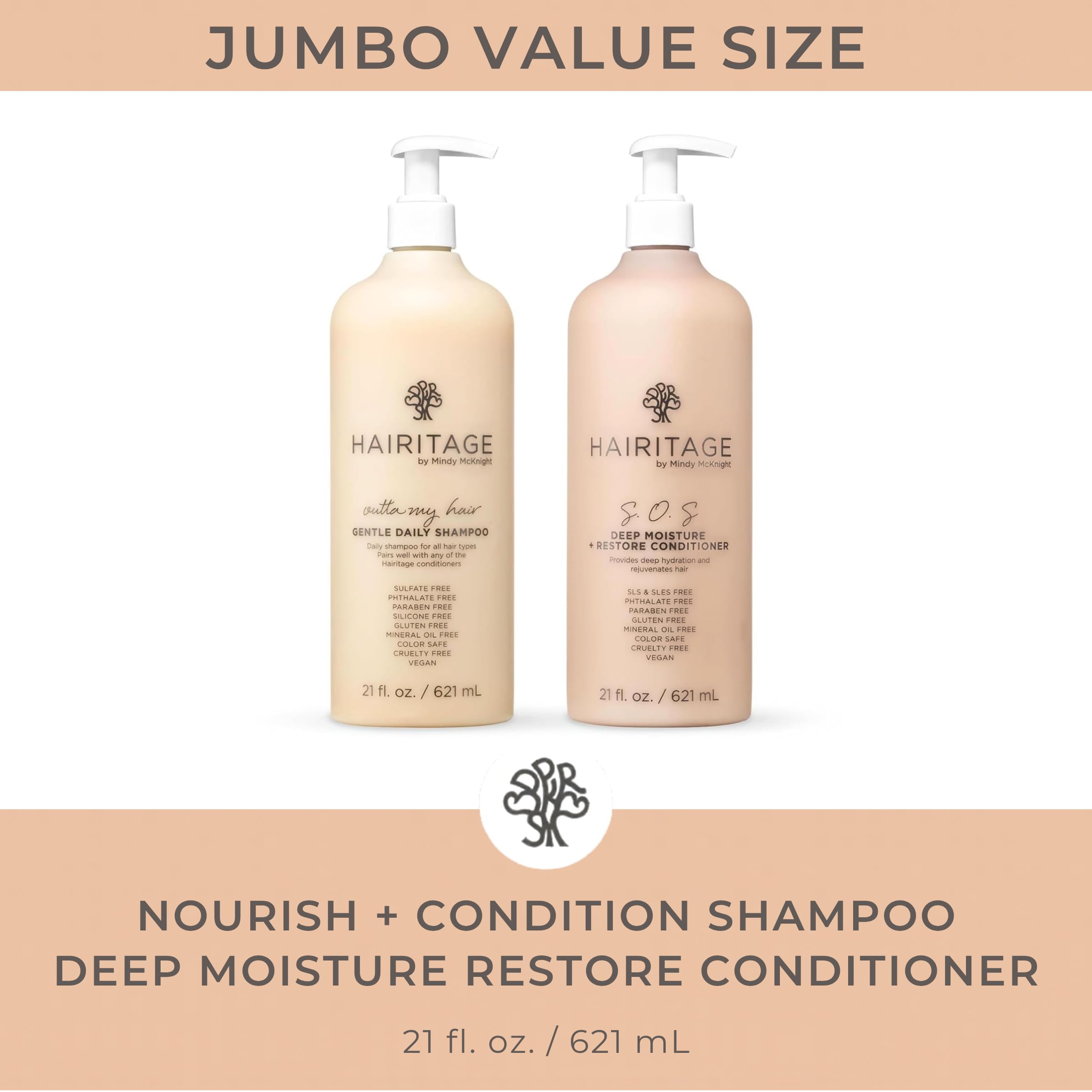 Hairitage Gentle Daily Moisture Shampoo and Conditioner Set - Split End + Bond - Hairitage Official Product View 3