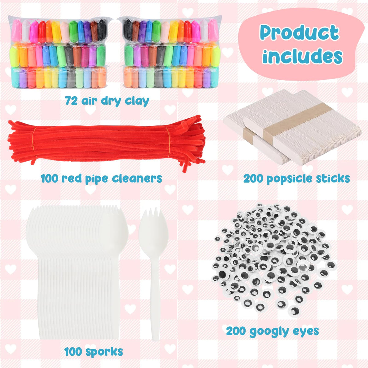 100 Pcs Fork Creativity Set Arts Crafts Supplies with - Zebrabox Official Imagery - 3