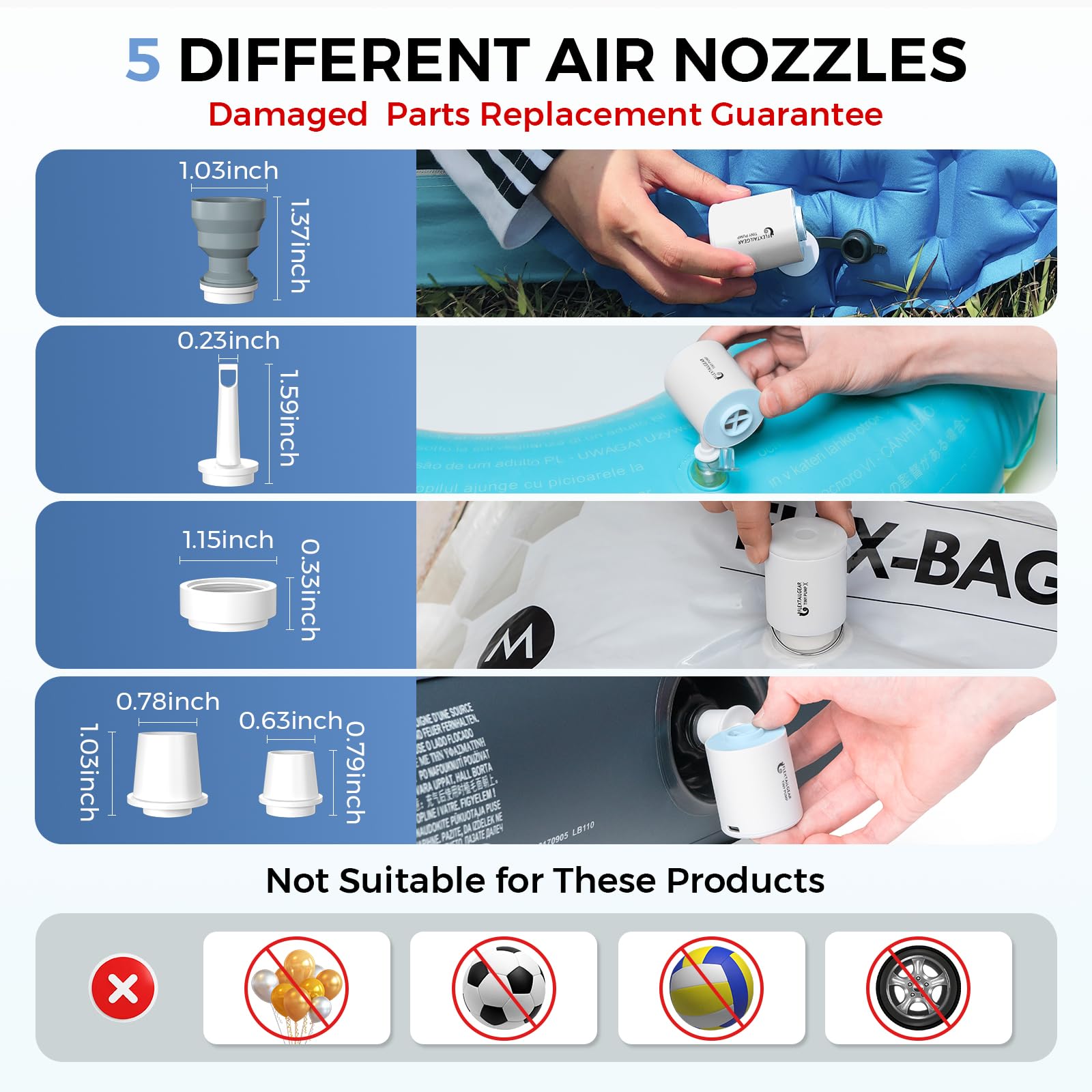 FLEXTAILGEAR Tiny Pump X Portable Air Pump+ Camping Light Ultra-Mini Air Pump wi - FLEXTAILGEAR Official Product View 6