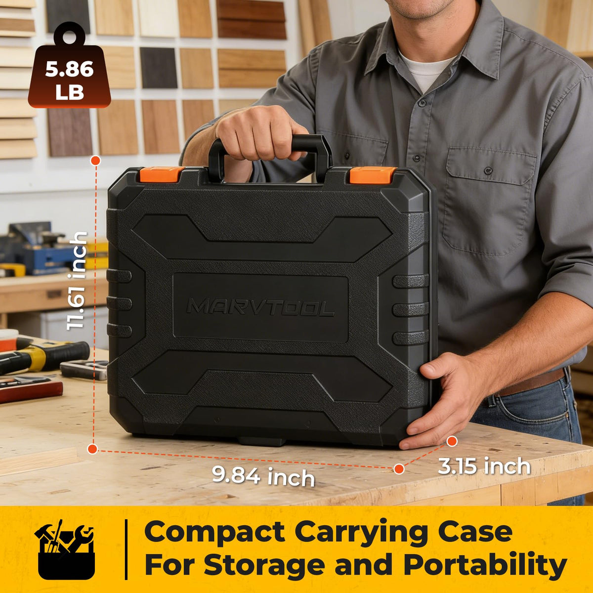 140 Piece Home Repair Tool Set Portable Tool Box with - MarvTool Official Imagery - 8