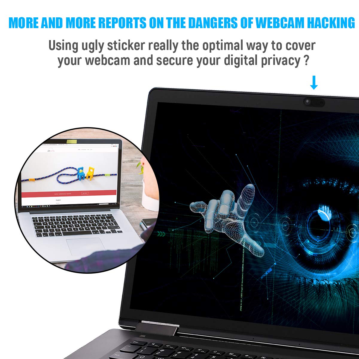 HKDGYHON camcorder cover slide in multicoloured pack, ultra-thin laptop and device camera blocker for privacy security.