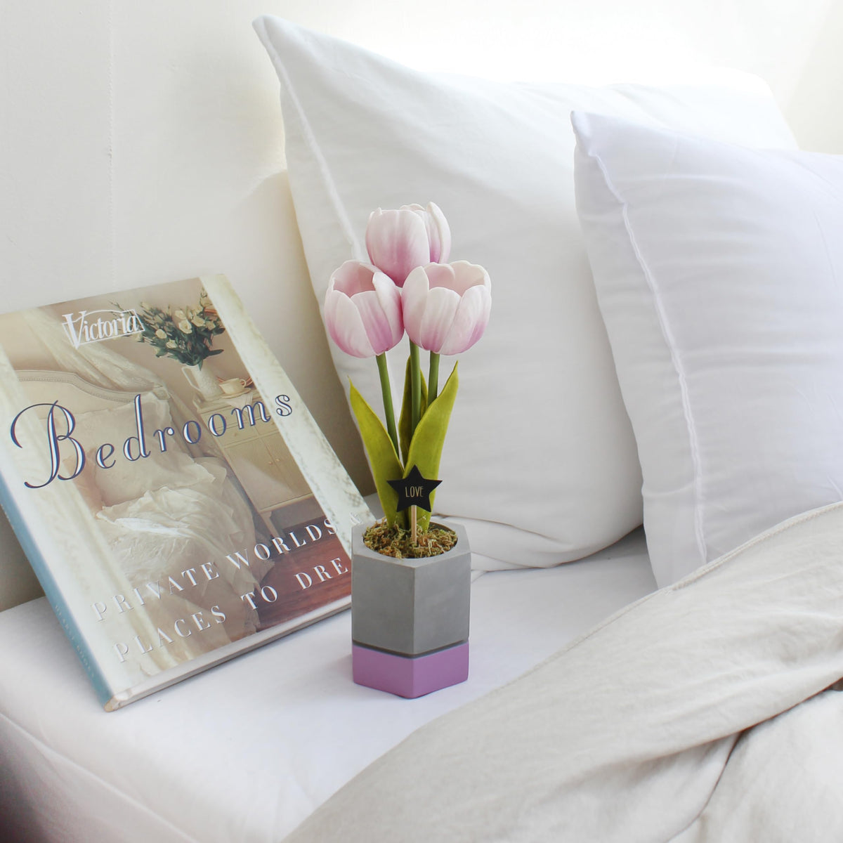 Cordless Flower Table Lamp LED Battery Operated Portable - VIA K STUDIO Official Imagery - 4