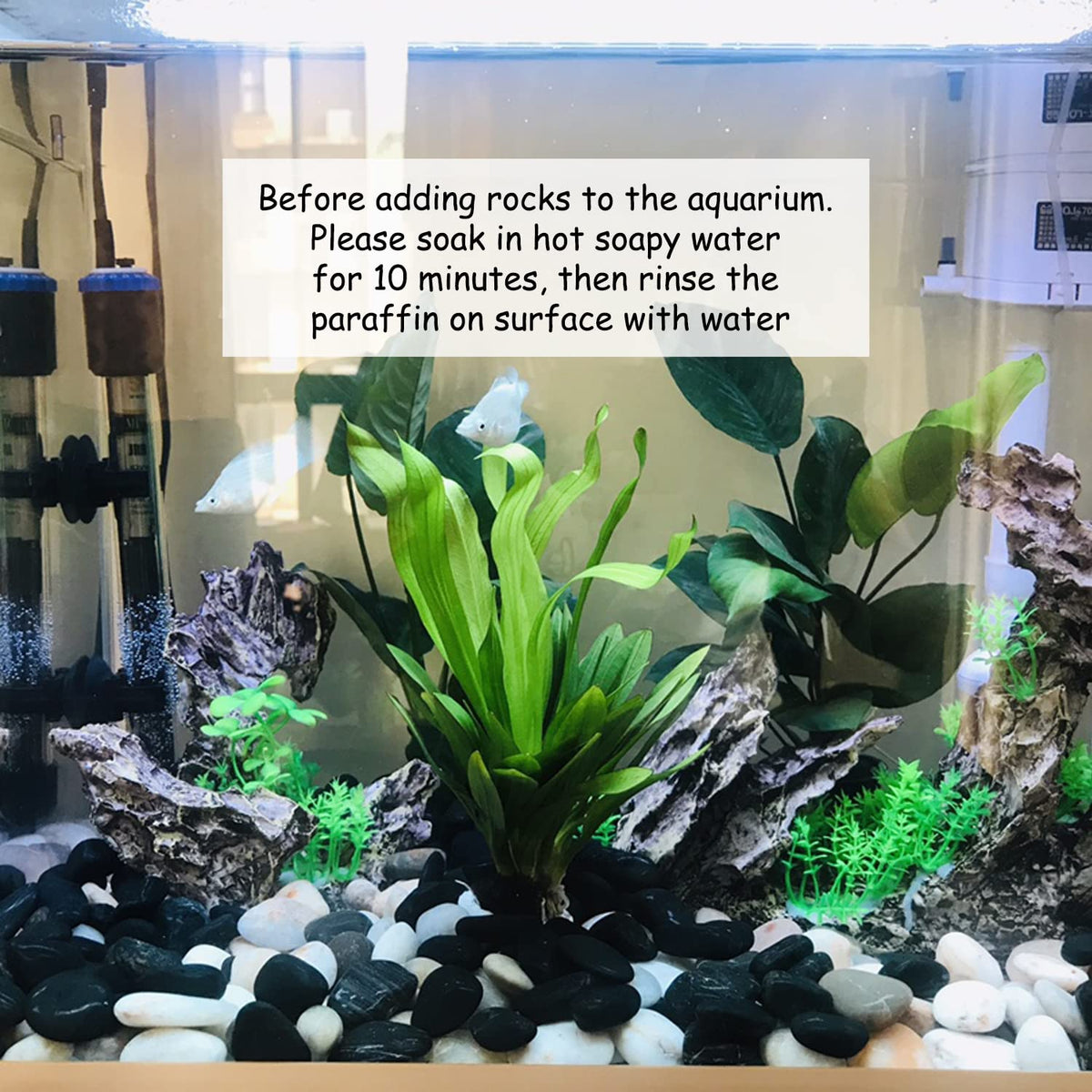 20 lbs Black Stones for Landscaping 2 3 Inch Large Rock for - FANTIAN Official Imagery - 5