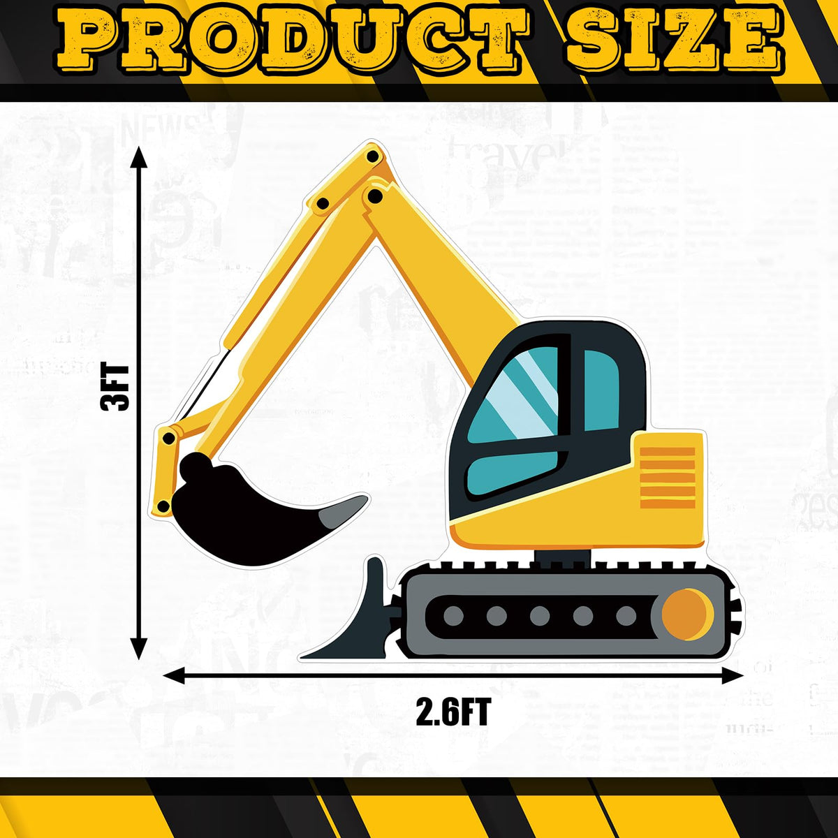 Construction Theme Birthday Party Decorations 35 x 15 Inches - Weysat Official Imagery - 4