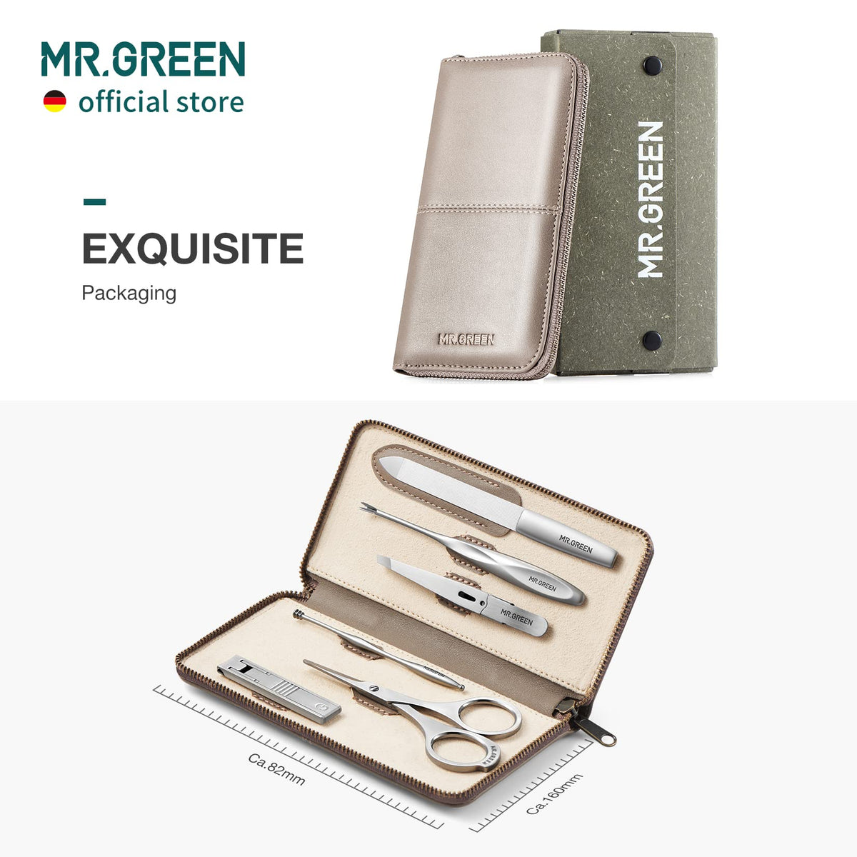 MR GREEN Portable Luxury Manicure Sets Stainless Steel - MR.GREEN Official Imagery - 8