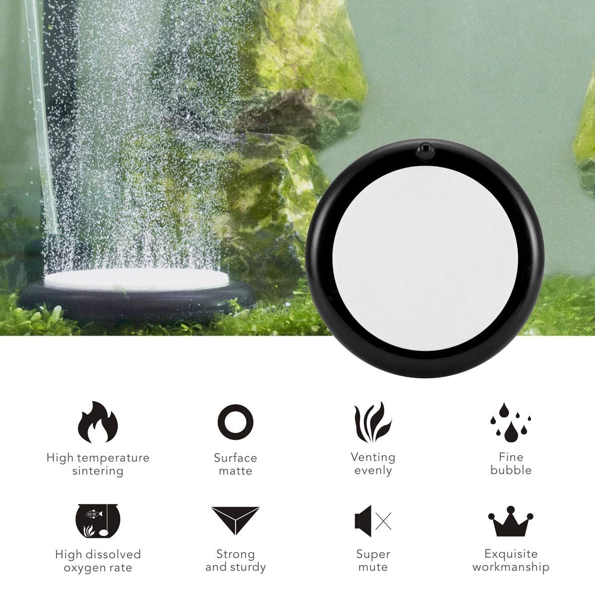 hygger Aquarium Air Stone Bubble Stone Fish Tank Oxygen - hygger Official Imagery - 8