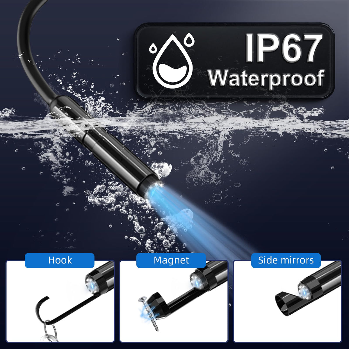 Phone Endoscope Camera with Light for iPhone and Android - Lewiirobxx Official Imagery - 5
