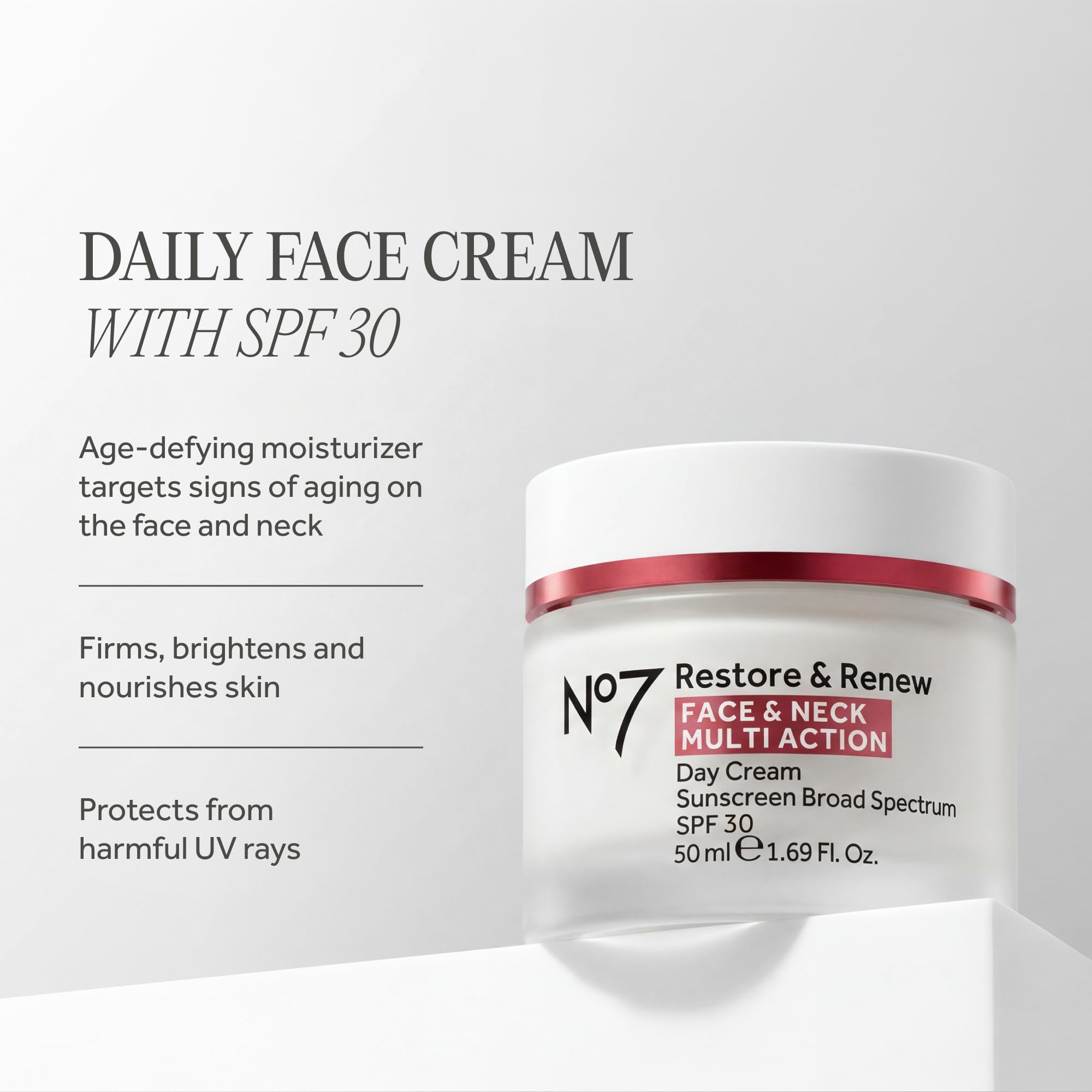 No7 Restore Renew Multi Action Face Neck Cream - No7 Official Imagery - 3