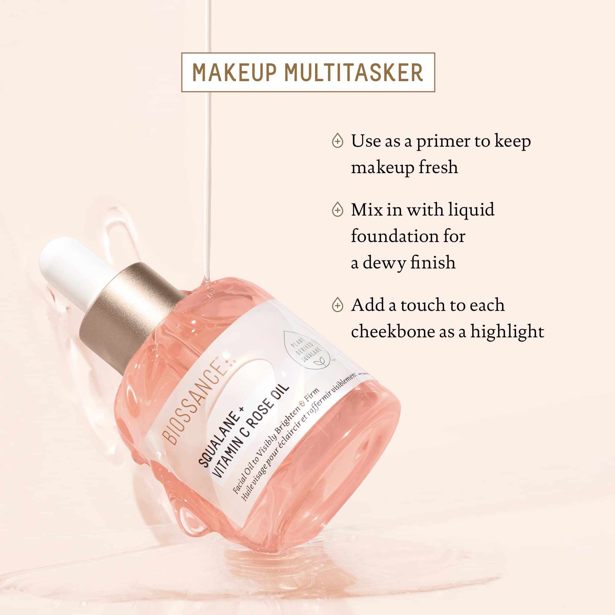 Elefair Tech BIOSSANCE Squalane + Vitamin C Rose Advanced Facial Oil - - Elefair Tech Official Product View 6