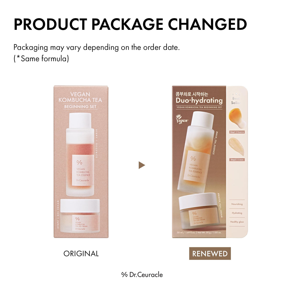 Dr Ceuracle Vegan Kombucha Tea Beginning Set Mini Sized - Dr.Ceuracle Official Imagery - 3