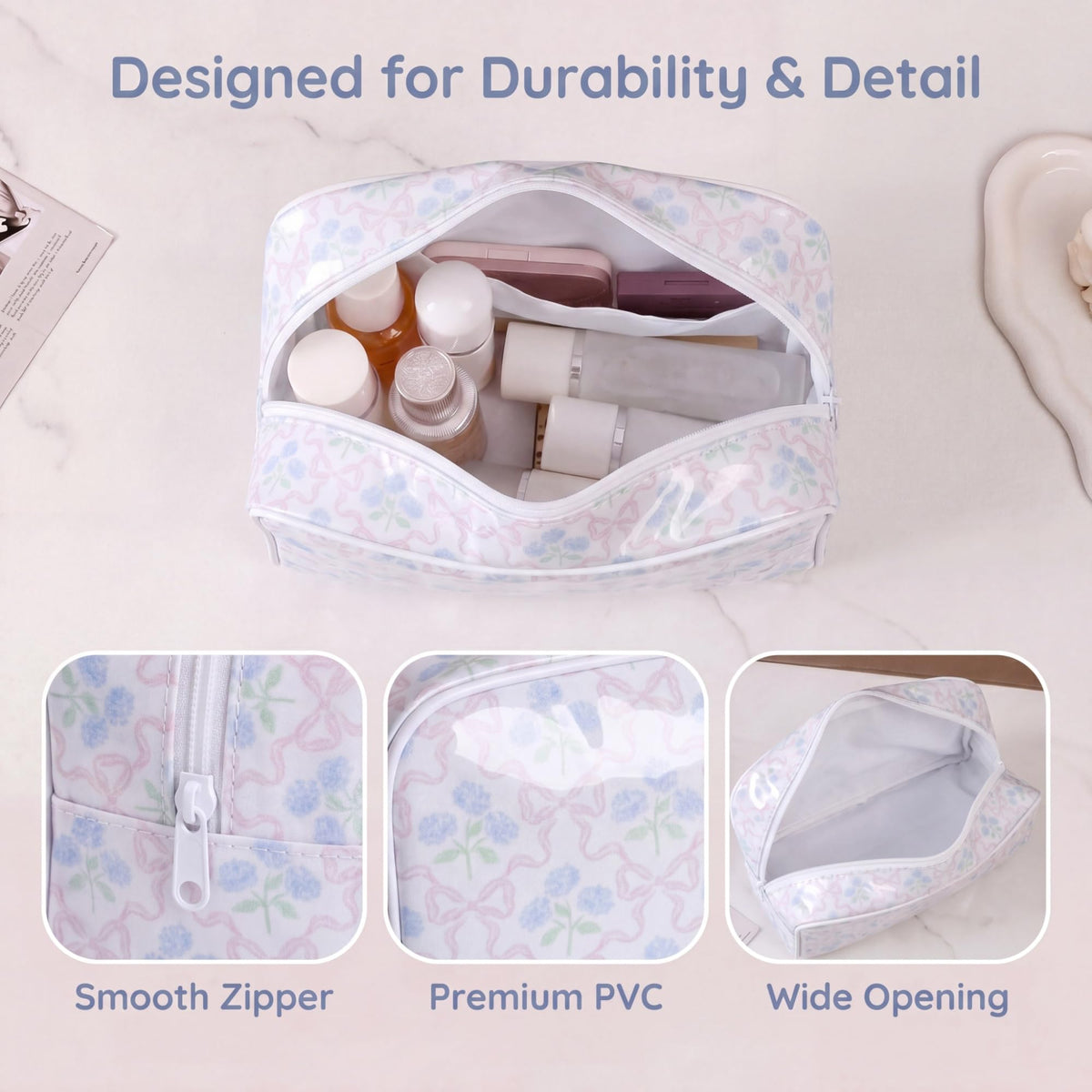 Large Waterproof Travel Makeup Bag - Lestikave Official Imagery - 4