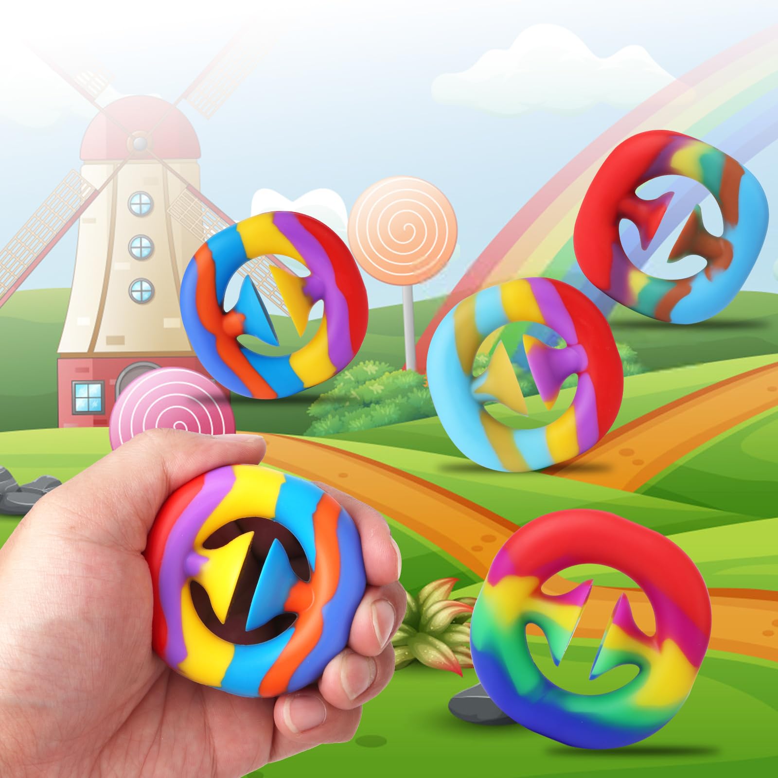 Golden Pearl 4 Pack Stress Relief Snapper Fidget Toy,Hand Grip Squeeze - View 5