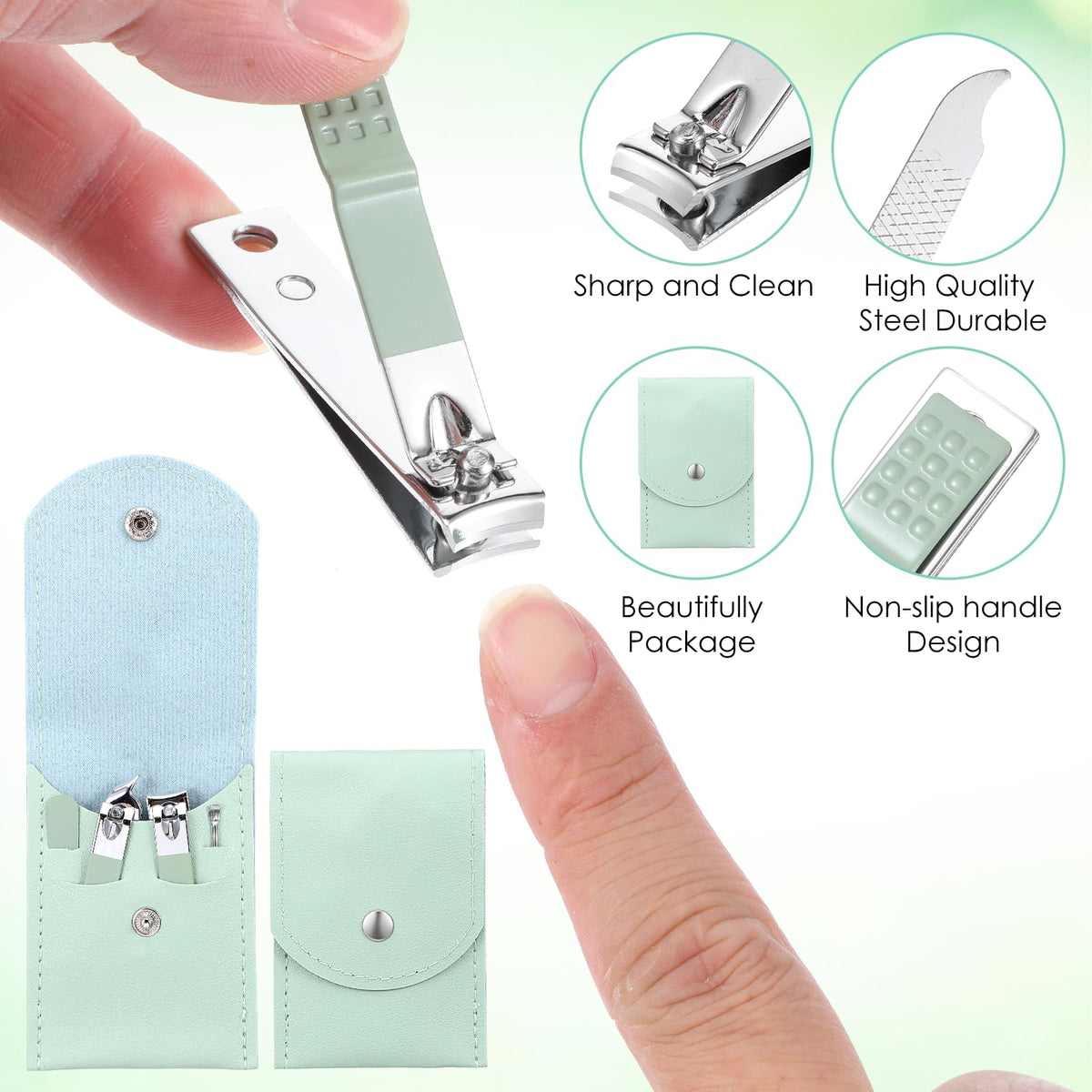 Lemecima 24 Sets Travel Manicure Kit 4 in 1 Nail Clippers - Lemecima Official Imagery - 5