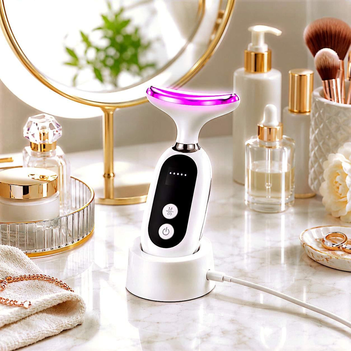 Portable Face Massager with 3 Light Modes Red for Lifting - ZMARJ ARTLOGO Official Imagery - 5