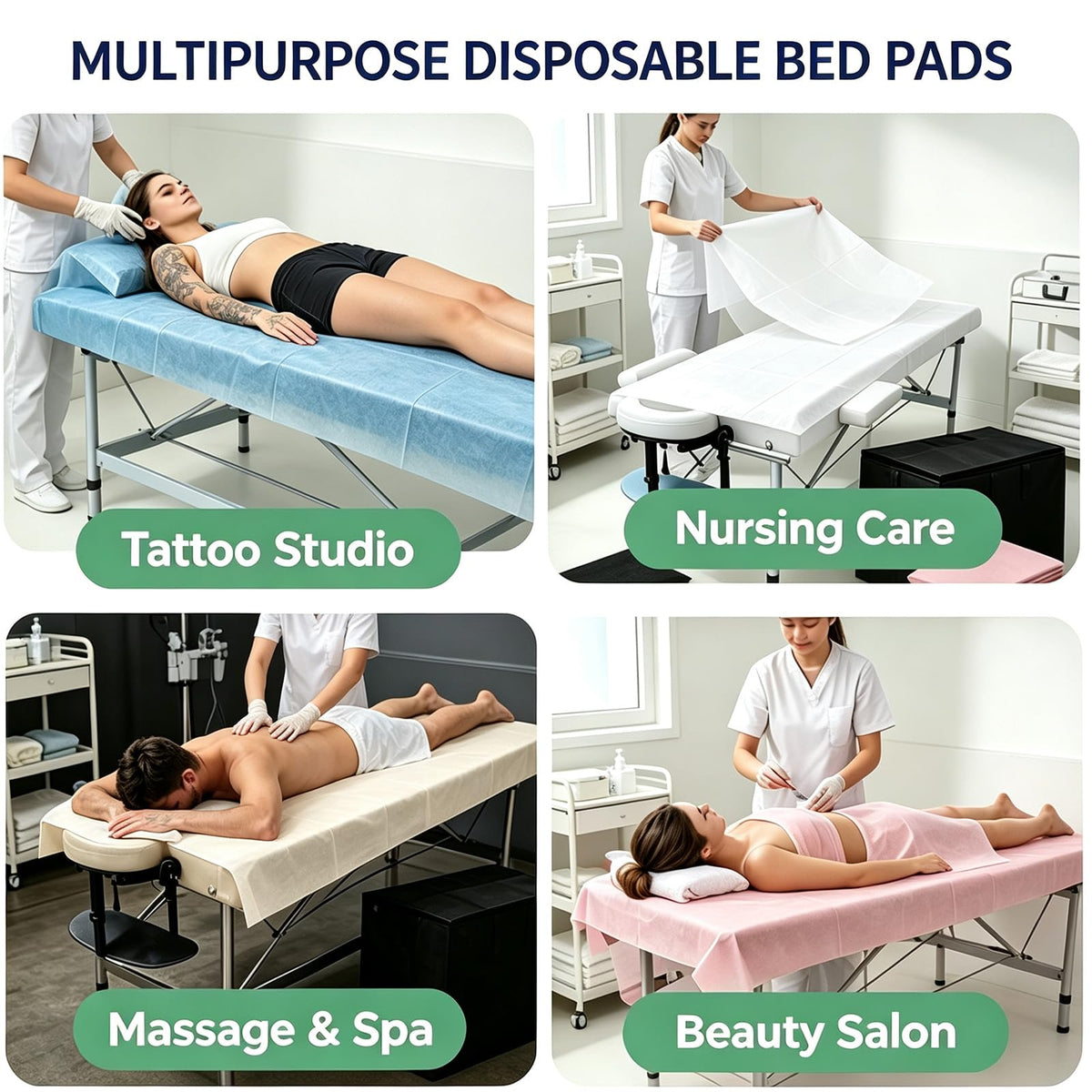 Disposable Massage Sheets 50 Piece 71 x 31 Inch Non Woven - YILUFA1688 Official Imagery - 6