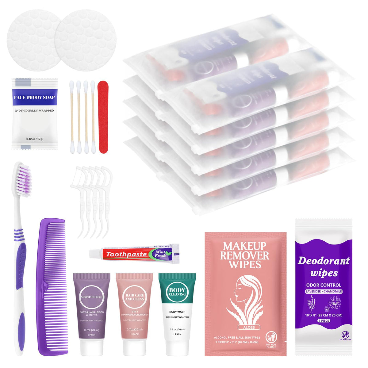 Travel Size Toiletries Hygiene Kits for Homeless in Bulk - Zhjianup Official Imagery - 2