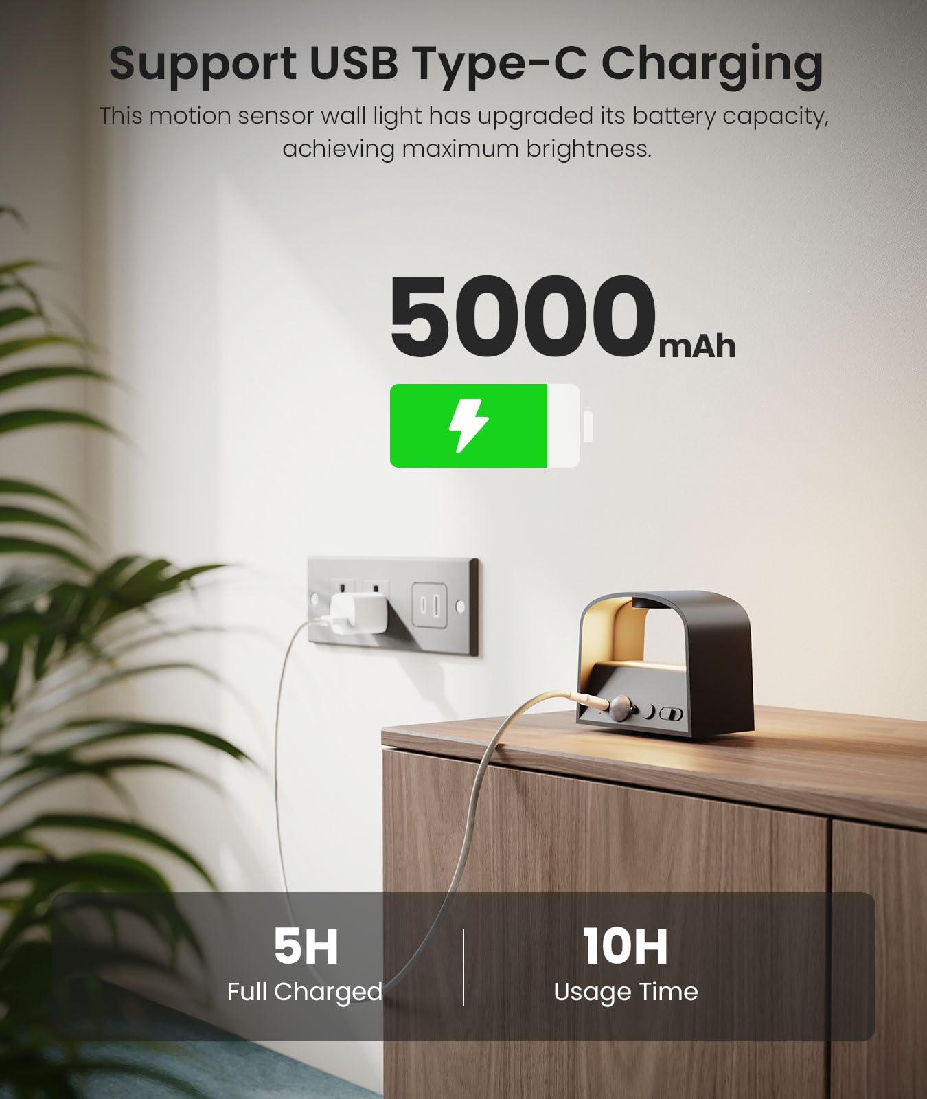 FULEN Motion Sensor Wall Lights with Remote Control 3 Colors Wireless Wall Lamp - FULEN Official Product View 4