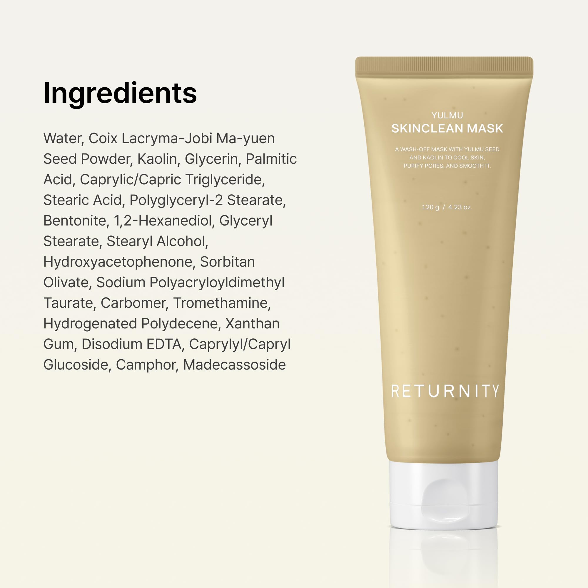 RETURNITY Yulmu Skinclean Mask, Gentle Exfoliating Wash-off Face - RETURNITY