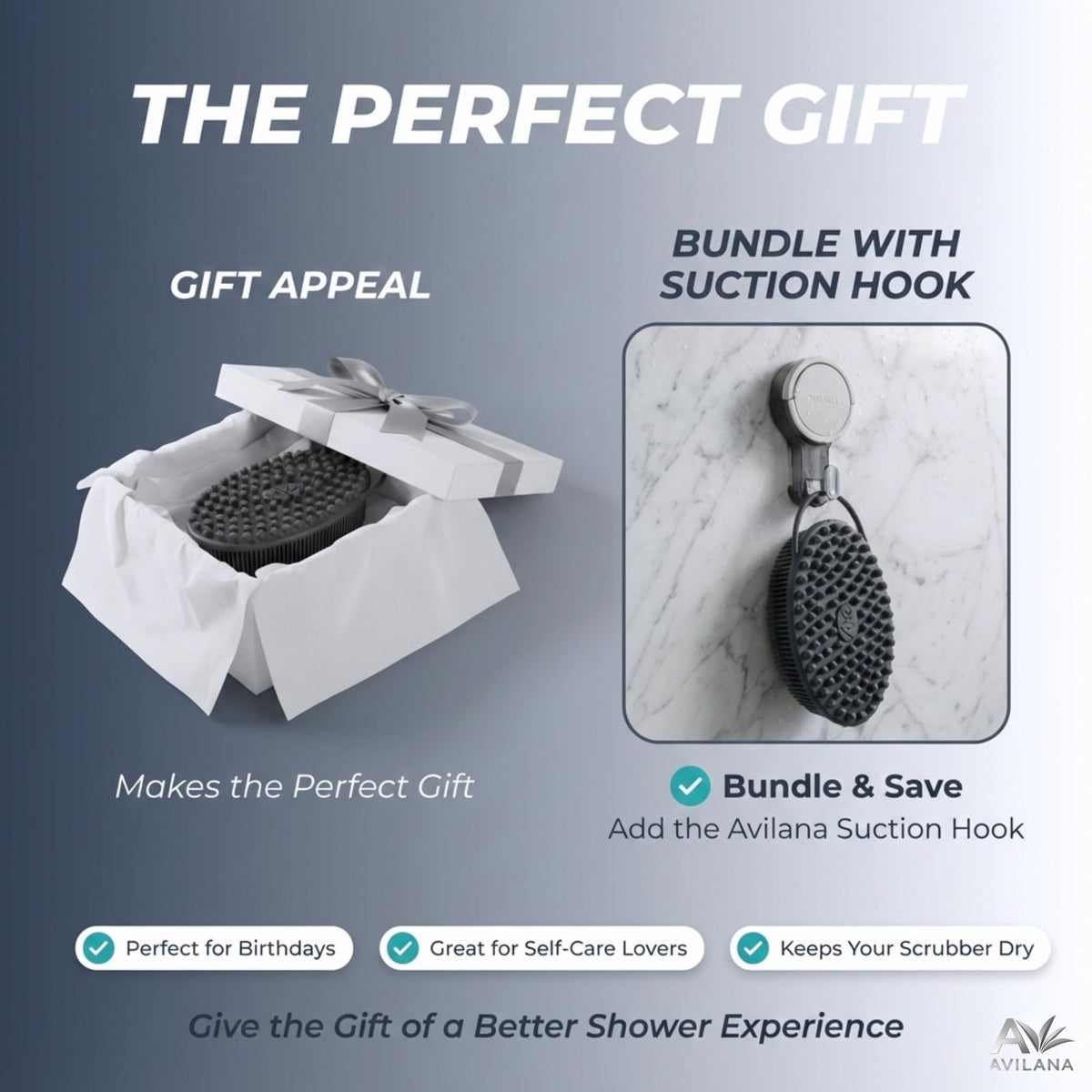 Avilana Premium Body Scrubber and Face Brush Set - Avilana Official Imagery - 8