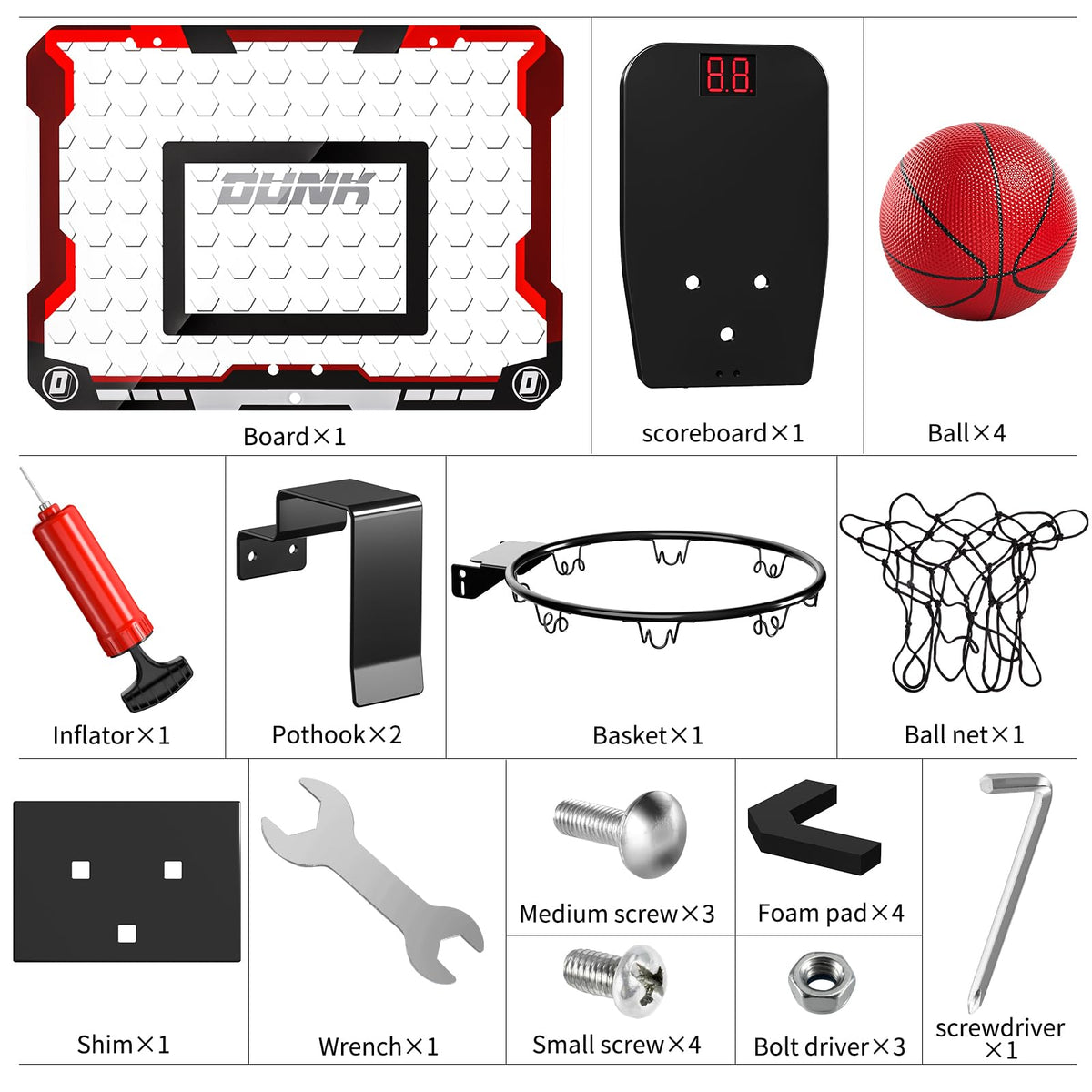TEMI Indoor Basketball Hoop for Kids Door Room Basketball - TEMI Official Imagery - 7