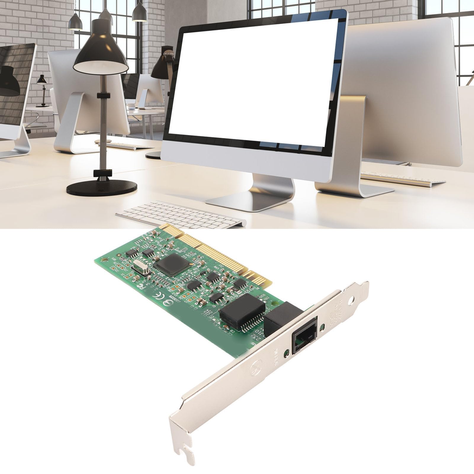 CCYLEZ PCIe Gigabit Ethernet server adapter with RJ45 copper port, 10/100/1000Mbps speed, 32-bit PCl slot interface.