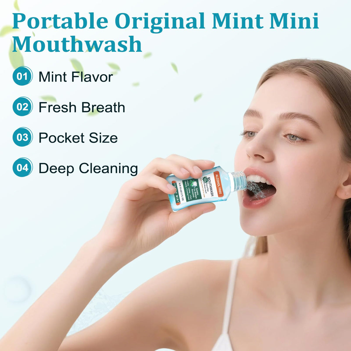 Mini Mouthwash Travel Size Bulk Pack of 50 Portable - Xuezoioy Official Imagery - 6