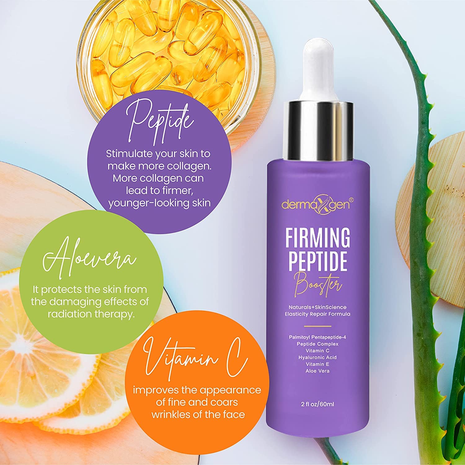 DERMAXGEN Peptide Complex Serum + MATRIXYL 3000 ORGANIC HYALURONIC - Powerful - DERMAXGEN Official Product View 8