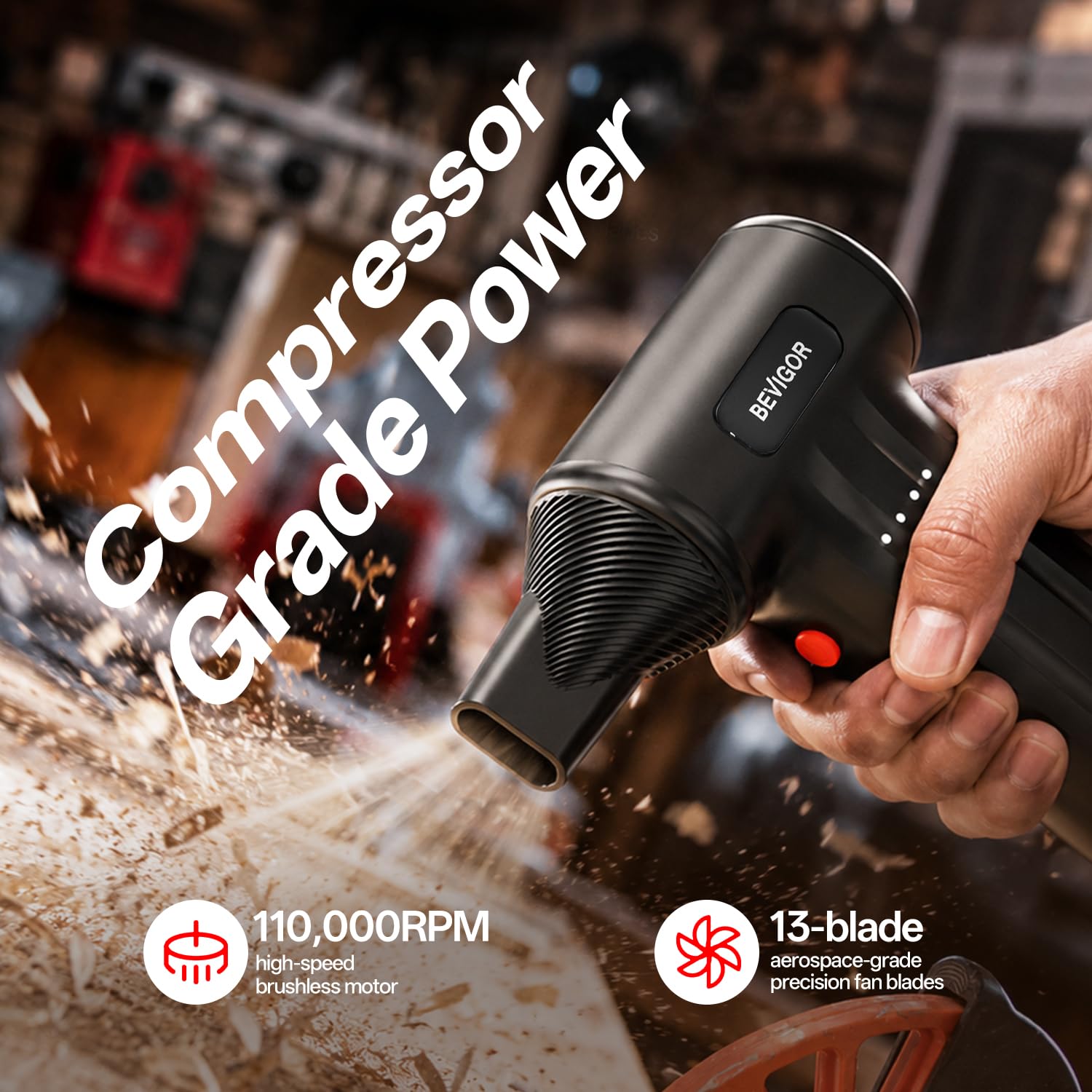 HF99 Electric Compressed Air Duster - BEVIGOR Official Imagery - 4