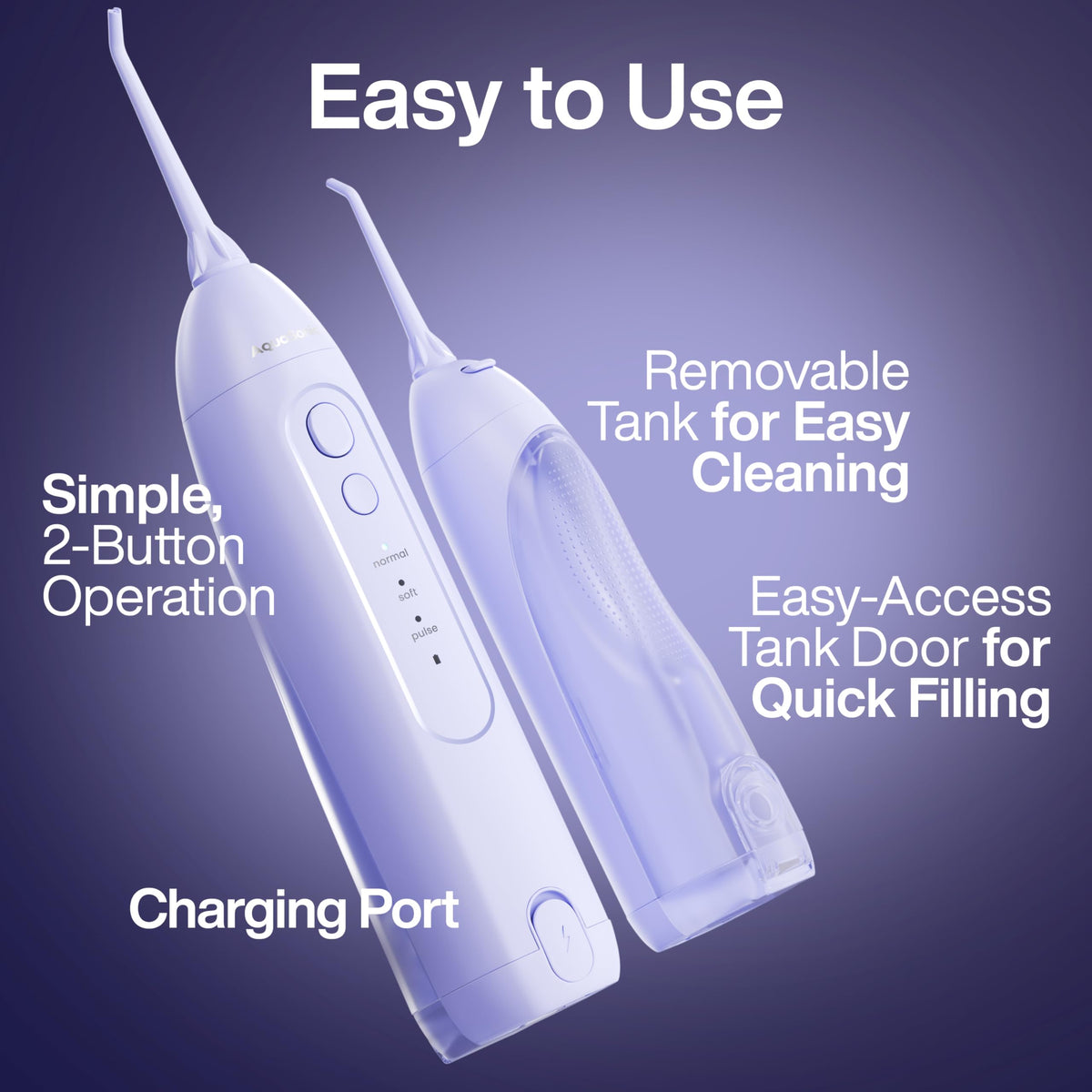 AquaSonic Icon Water Flosser for Teeth Cordless Rechargeable - Aquasonic Official Imagery - 4