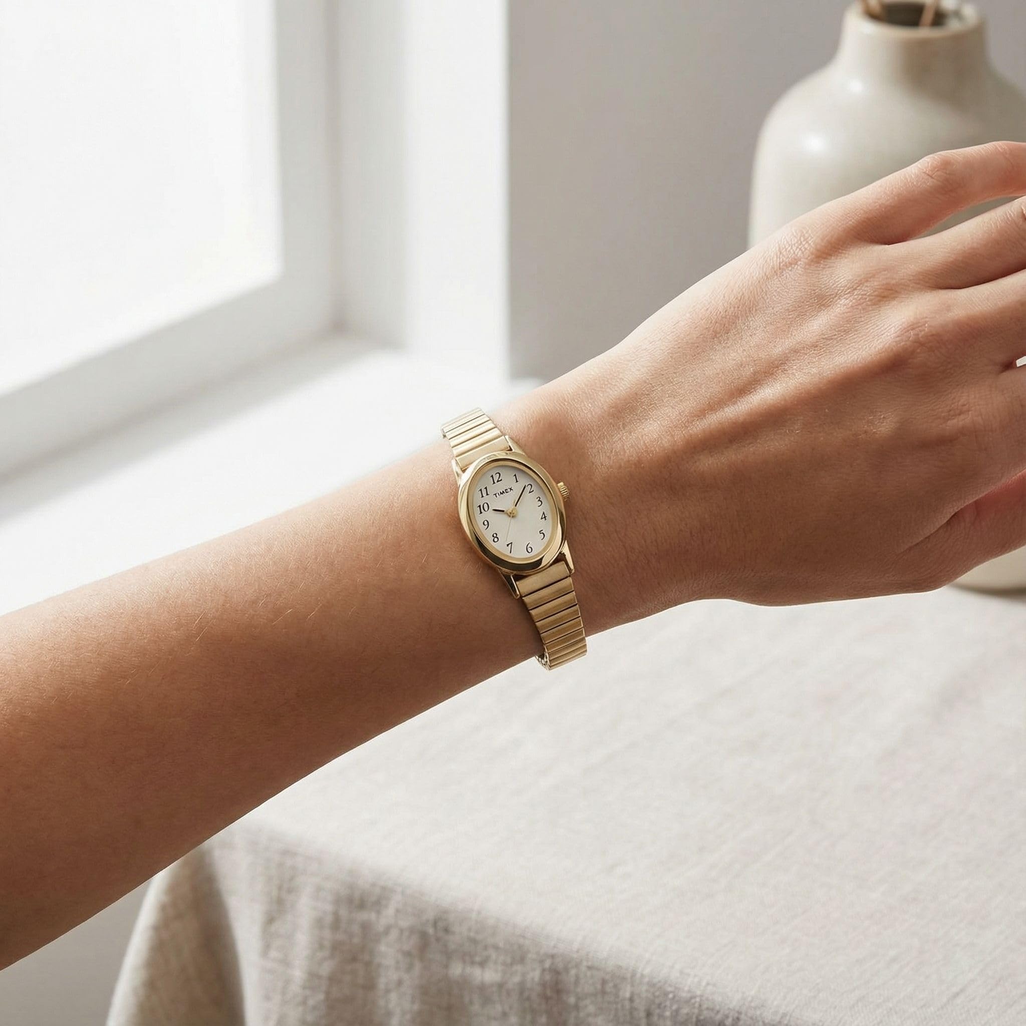 Timex Women's Cavatina Watch - TPearl Dial Gold-Tone Case - View 7