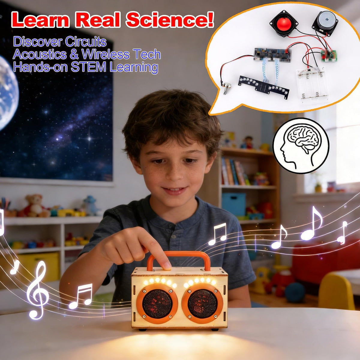 STEM Science Toy Gift for Boys Girls Age 8 13 DIY Bluetooth - JIUWU Official Imagery - 4