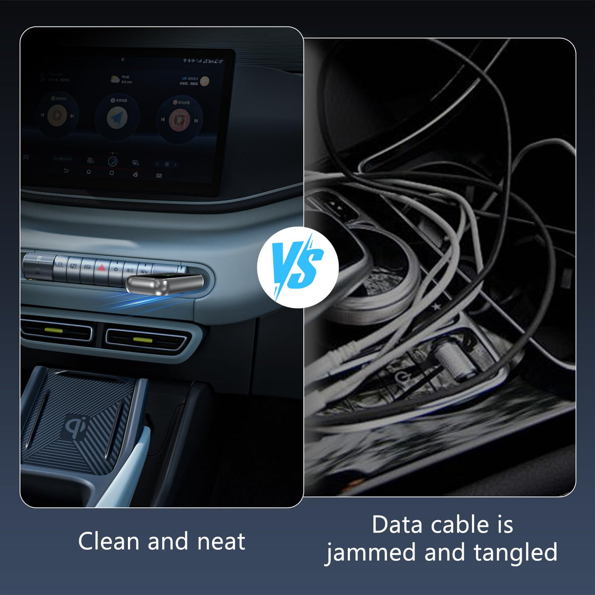 Wireless CarPlay Adapter 2 in 1 Wired to Wireless CarPlay - Qidoubird Official Imagery - 3