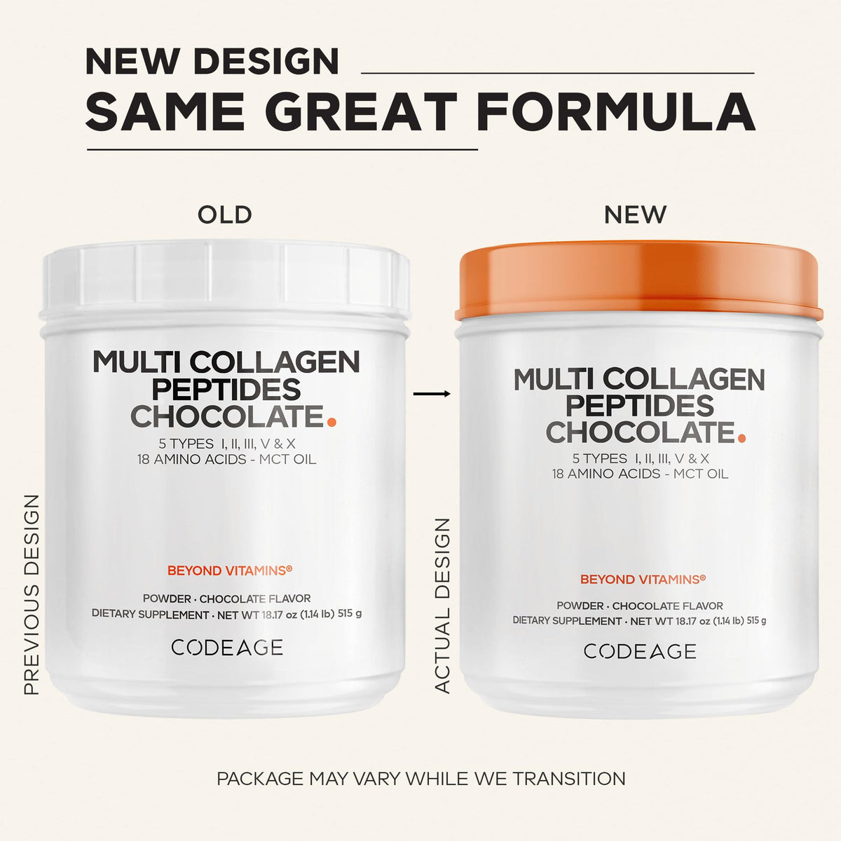 Codeage Multi Collagen Protein Powder MCT Oil Chocolate 5 - Codeage Official Imagery - 4