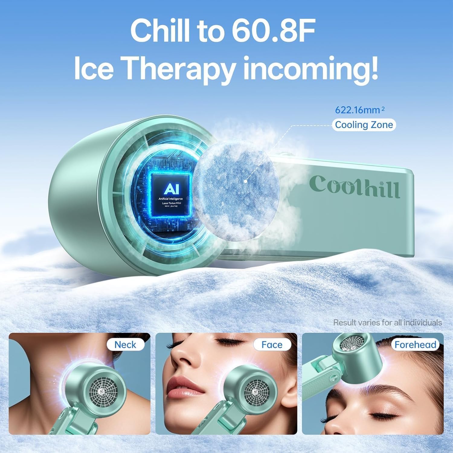 Coolhill Pro Handheld Portable Fan with Turbo Cooling 199-Speed 5 by Coolhill - Angle View 4