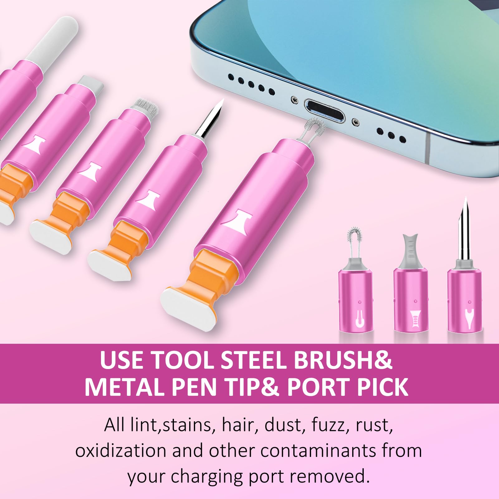 Ordilend iPhone Cleaning Kit for Charging Port, Cleaner Kit for AirPod Phone, Pi - Ordilend Official Product View 3